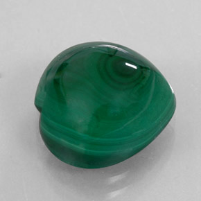 Malachite vert naturelle forme de coeur, 12,75 ct, opaque