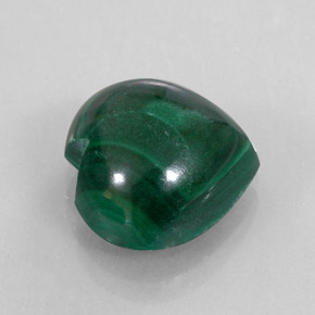 Malachite vert naturelle forme de coeur, 10,57 ct, opaque