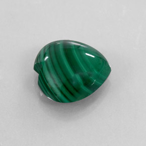 Malachite vert naturelle forme de coeur, 8,74 ct, opaque