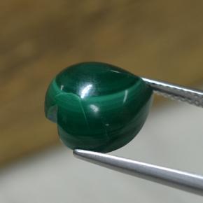 Malachite vert naturelle forme de coeur, 8,34 ct, opaque