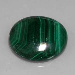 Malachite vert naturelle coupe roude, 38,87 ct, opaque