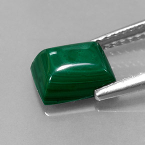 Malachite vert naturelle baguette, 2,47 ct, opaque