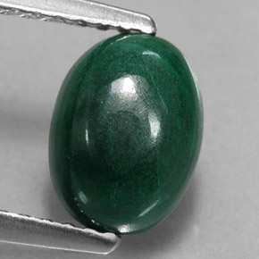 Malachite vert naturelle coupe ovale, 2,02 ct, opaque