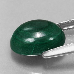 Malachite vert naturelle coupe ovale, 2,02 ct, opaque