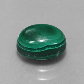 Malachite vert naturelle coupe ovale, 2,09 ct, opaque