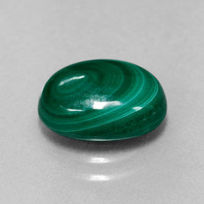 Malachite vert naturelle coupe ovale, 3,12 ct, opaque