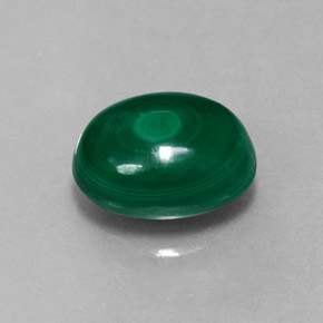 Malachite vert naturelle coupe ovale, 3,21 ct, opaque