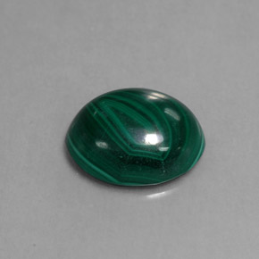 Malachite vert naturelle coupe ovale, 3,87 ct, opaque