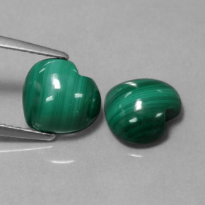 Achetez naturel ct vert malachite gems, forme de coeur, en provenance congo chez gemselect. en stock, livraison internationale!