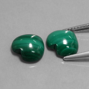 Achetez naturel ct vert malachite gems, forme de coeur, en provenance congo chez gemselect. en stock, livraison internationale!