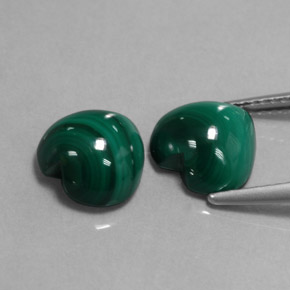Achetez naturel ct vert malachite gems, forme de coeur, en provenance congo chez gemselect. en stock, livraison internationale!