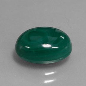 Malachite vert naturelle coupe ovale, 3,77 ct, opaque