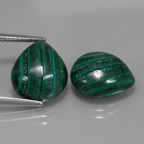 Achetez naturel ct Vert multicolore Malachite gems, En forme de poire, En provenance Congo chez GemSelect. En stock, livraison internationale!