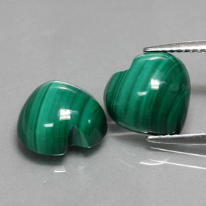 Achetez naturel ct vert malachite gems, forme de coeur, en provenance congo chez gemselect. en stock, livraison internationale!