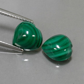 Achetez naturel ct vert malachite gems, forme de coeur, en provenance congo chez gemselect. en stock, livraison internationale!