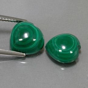 Achetez naturel ct vert malachite gems, forme de coeur, en provenance congo chez gemselect. en stock, livraison internationale!
