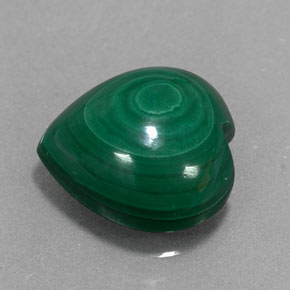 Malachite vert naturelle forme de coeur, 5,50 ct, opaque