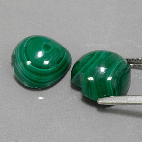 Achetez naturel ct vert malachite gems, forme de coeur, en provenance congo chez gemselect. en stock, livraison internationale!