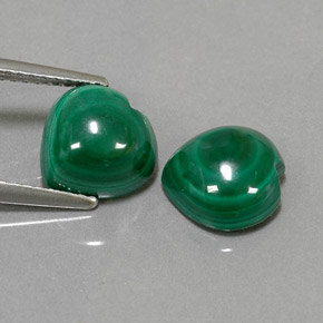 Achetez naturel ct vert malachite gems, forme de coeur, en provenance congo chez gemselect. en stock, livraison internationale!