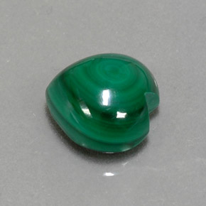 Malachite vert naturelle forme de coeur, 5,04 ct, opaque