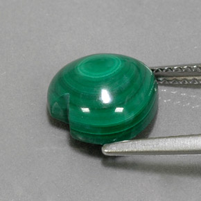 Malachite vert naturelle forme de coeur, 4,73 ct, opaque