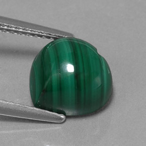 Malachite vert naturelle forme de coeur, 4,38 ct, opaque