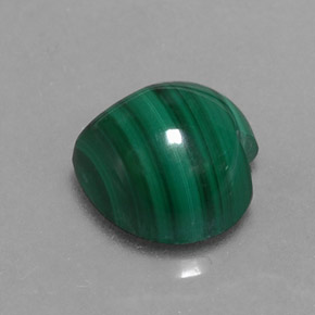 Malachite vert naturelle forme de coeur, 4,38 ct, opaque