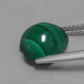 Malachite vert naturelle forme de coeur, 4,38 ct, opaque
