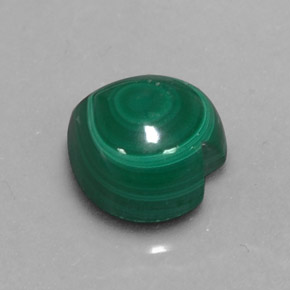 Malachite vert naturelle forme de coeur, 3,89 ct, opaque