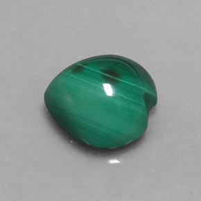 Malachite vert naturelle forme de coeur, 3,37 ct, opaque