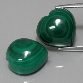 Achetez naturel ct vert malachite gems, forme de coeur, en provenance congo chez gemselect. en stock, livraison internationale!