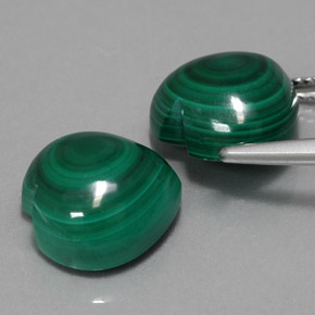 Achetez naturel ct vert malachite gems, forme de coeur, en provenance congo chez gemselect. en stock, livraison internationale!