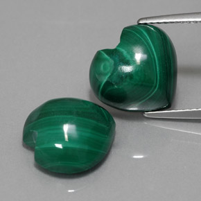 Achetez naturel ct Vert multicolore Malachite gems, Forme de coeur, En provenance Congo chez GemSelect. En stock, livraison internationale!