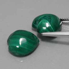 Achetez naturel ct Vert multicolore Malachite gems, Forme de coeur, En provenance Congo chez GemSelect. En stock, livraison internationale!