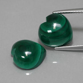 Achetez naturel ct vert malachite gems, forme de coeur, en provenance congo chez gemselect. en stock, livraison internationale!