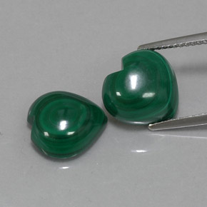 Achetez naturel ct vert malachite gems, forme de coeur, en provenance congo chez gemselect. en stock, livraison internationale!