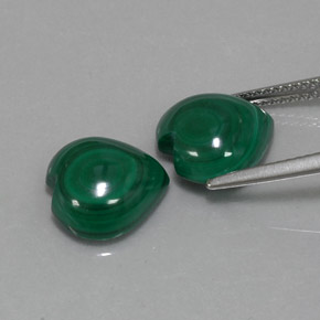 Achetez naturel ct vert malachite gems, forme de coeur, en provenance congo chez gemselect. en stock, livraison internationale!