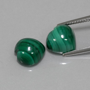 Achetez naturel ct vert malachite gems, forme de coeur, en provenance congo chez gemselect. en stock, livraison internationale!