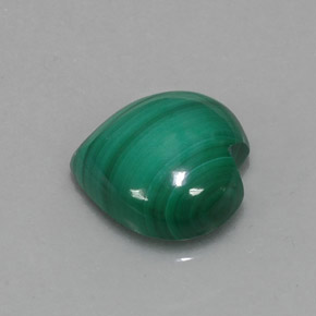 Malachite vert naturelle forme de coeur, 7,84 ct, opaque