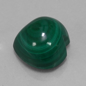 Malachite vert naturelle forme de coeur, 7,66 ct, opaque