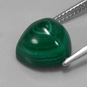 Malachite vert naturelle trillion, 7,48 ct, opaque