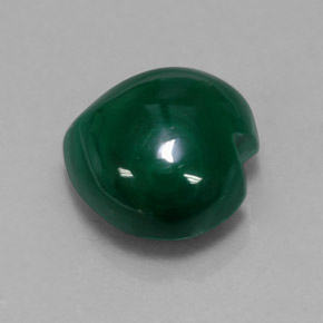 Malachite vert naturelle forme de coeur, 8,58 ct, opaque