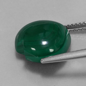 Malachite vert naturelle forme de coeur, 8,58 ct, opaque