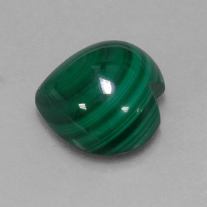 Malachite vert naturelle forme de coeur, 5,54 ct, opaque