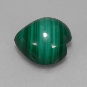 Malachite vert naturelle forme de coeur, 6,03 ct, opaque