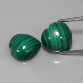 Achetez naturel ct vert malachite gems, forme de coeur, en provenance congo chez gemselect. en stock, livraison internationale!