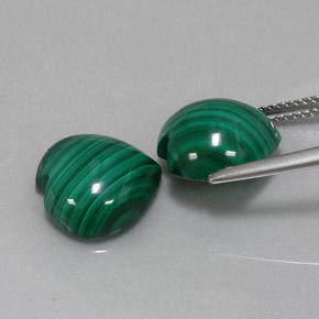 Achetez naturel ct vert malachite gems, forme de coeur, en provenance congo chez gemselect. en stock, livraison internationale!