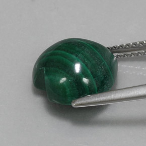 Malachite vert naturelle forme de coeur, 6,26 ct, opaque