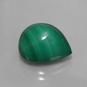 Malachite vert naturelle en forme de poire, 9,50 ct, opaque