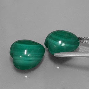 Achetez naturel ct vert malachite gems, forme de coeur, en provenance congo chez gemselect. en stock, livraison internationale!